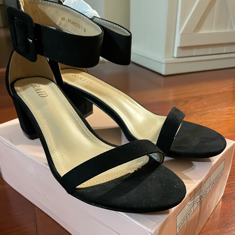 Black Suede Sandal NEW Size US 11